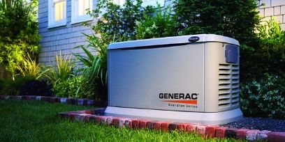 Generac generator outside of Richmond house